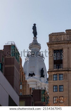 Close Up View of Philadelphia Town Hall