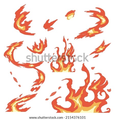 Clip art of burning flame