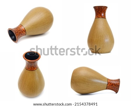 Brown Vase on the white Background