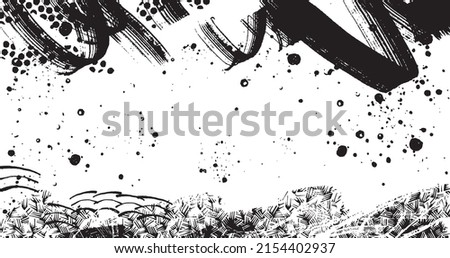 vector illustration of abstract grunge halftone black and white distressed background