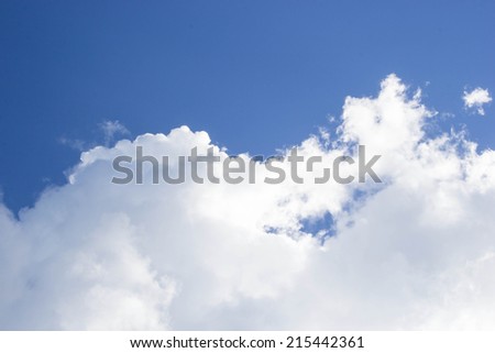 blue sky with cloud closeup