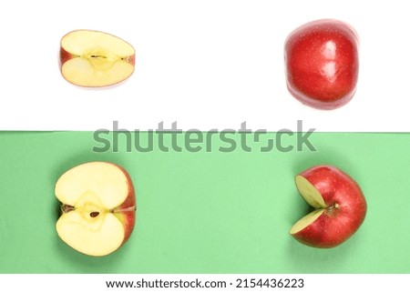 Creative layout made of apple. High resolution photo. Full depth of field.