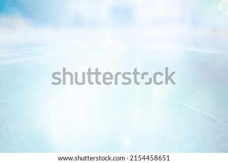 ICE HOCKEY STADIUM BACKGROUND, LIGHT WINTER ICY BLUE BACKDROP, CHRISTMAS PATTERN WITH EMPTY SPACE FOR MONTAGE