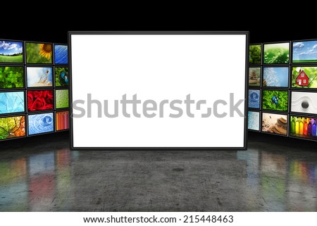 Tv screeen with images