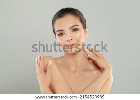 Healthy face. Beauty portrait of a young beautiful woman with clean skin