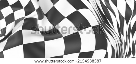 Checkered black and white flag illustration background