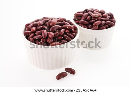 Red beans kidney isolated on white background