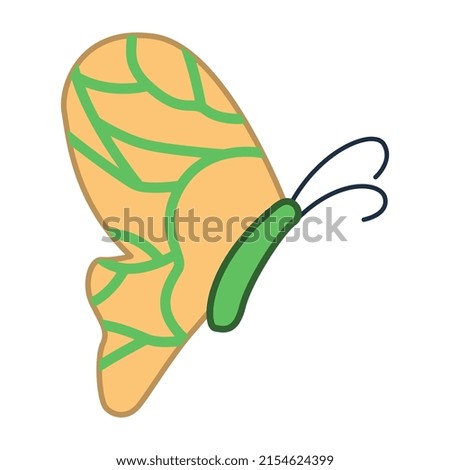 clip art of butterfly with cartoon design,vector illustration