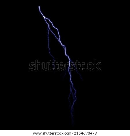 Lightning Overlays. Thunder Overlays. Lightning Background. Thunder Background. Lightning Overlays Isolated on black background. Thunder, lightnings and rain during summer storm. Lightning strike. Royalty-Free Stock Photo #2154698479