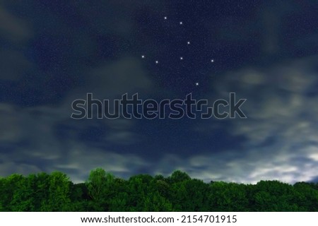Crater star constellation, Night sky, Cluster of stars, Deep space, Cup constellation