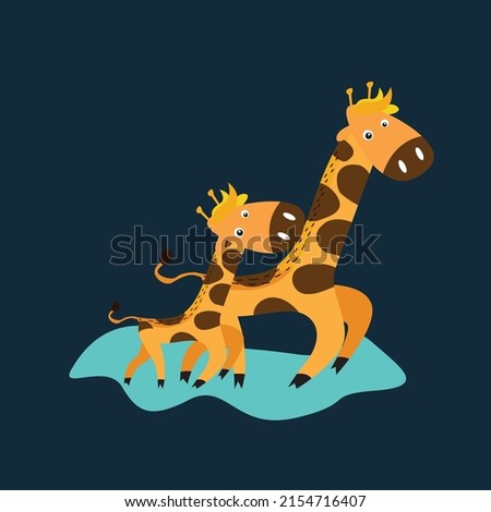 happy animal vector for kids story book, t-shirt, jersey design