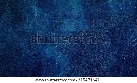 Dark Blue Wall Background. Concrete Texture wall painted blue