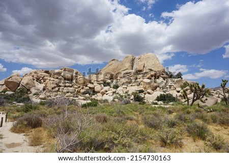 Rocky geography in Joshua Tree National Park 