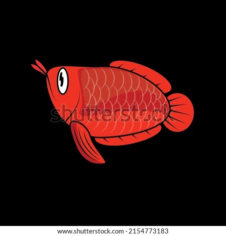 red arowana vector, best for aquariums and other logos.eps