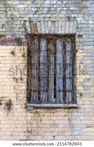 The old window of the Pushkin (Sabaneevsky) baths building. Pyatigorsk. Russia.