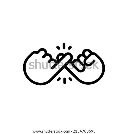 Vector line icon for promise Royalty-Free Stock Photo #2154783695
