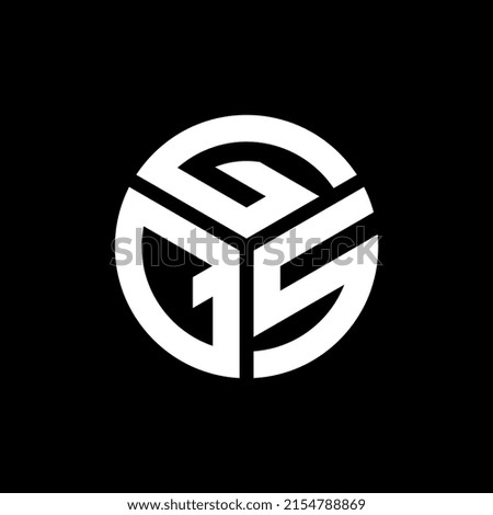 GQS letter logo design on black background. GQS creative initials letter logo concept. GQS letter design.
