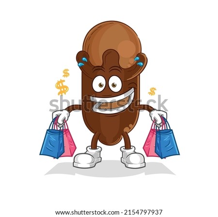 the clove shoping mascot. cartoon vector