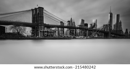 Manhattan Skyline with Brooklyn Bridge, New York City