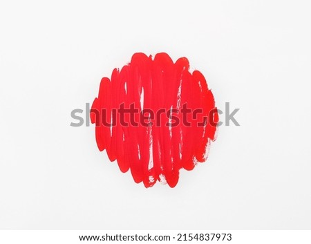 Creative painting of Japanese flag