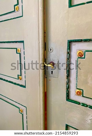 A wooden door in the town of Sibiu