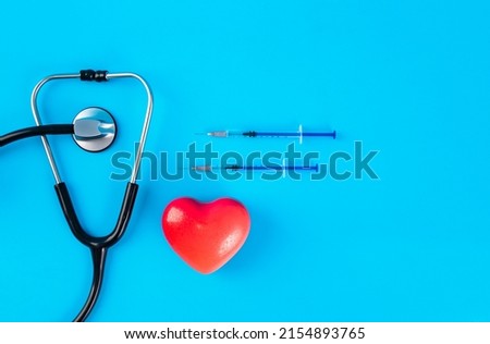 Red heart and stethoscope photography