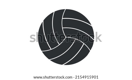 Sport, Volleyball icon, Flat Vector illustration, sign and symbol isolated on white background.