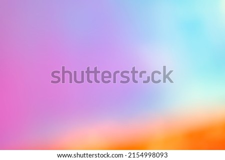 Blurred Holography abstract background in blue pink colors. Holographic pastel colour. Sunrise sky background. Abstract colorful blur for web design, colorful pastel background, blurred vivid Royalty-Free Stock Photo #2154998093