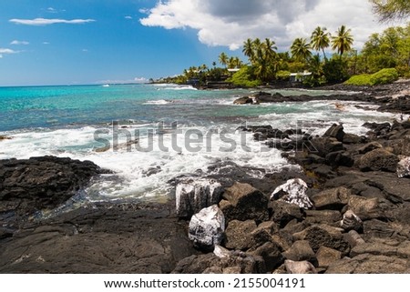 Rugged Lava Shoreline Along Alii Drive, Kailua-Kona, Hawaii, USA Royalty-Free Stock Photo #2155004191