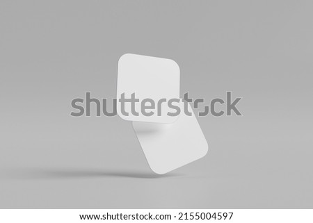Floating Square Business Card Mockup for showcasing your design to clients Royalty-Free Stock Photo #2155004597