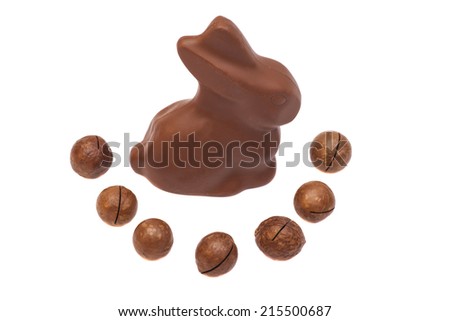 chocolate bunny with nuts