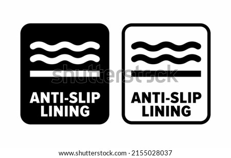 "Anti-Slip Lining" vector information sign Royalty-Free Stock Photo #2155028037