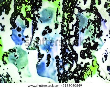 Magic aliens background. Emerald and Snow Ink Paint. Land Hand paint. Lime Marble. Cow Smudges. Ash Blot. Light Spot.