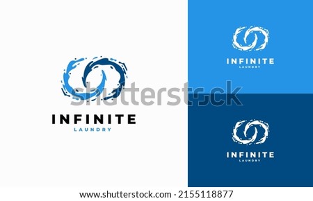 Infinity Laundry logo concept, Abstract Laundry logo designs concept vector