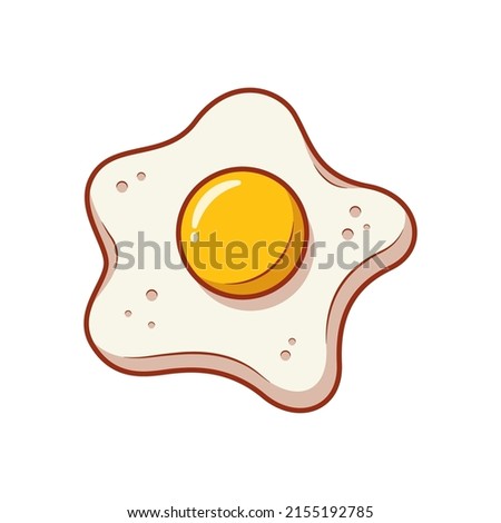 Delicious Fried Egg Vector Illustration Cartoon Icon