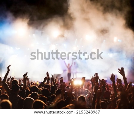 music festival background crowd having fun space for your text
