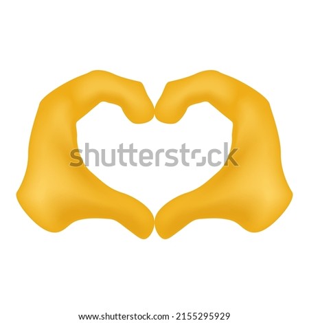 Heart Hands Emoji Icon Illustration Sign. Love Gesture Vector Symbol Emoticon Design Vector Clip Art.