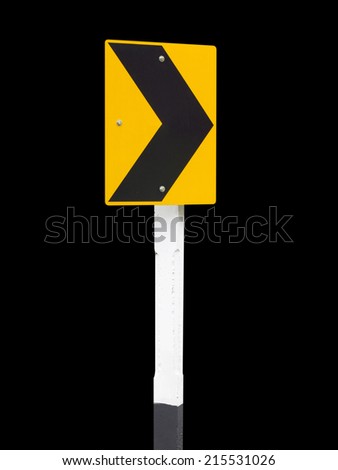 Traffic sign on black background