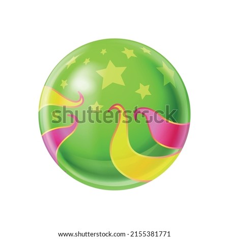 Inflatable swimming accessories realistic composition with isolated image on blank background vector illustration