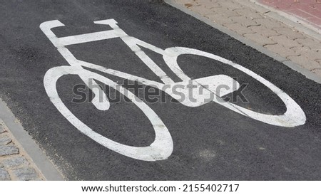 Newly built and marked one-way lane bike users