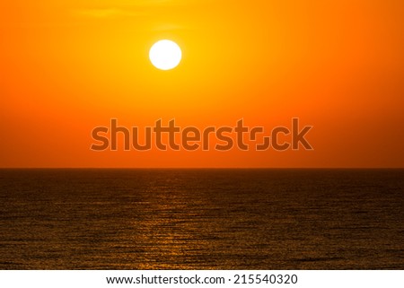 Morning Sunrise Sky Over The Ocean