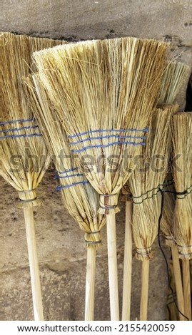 Esparto brooms ancient witches, cleaning objects