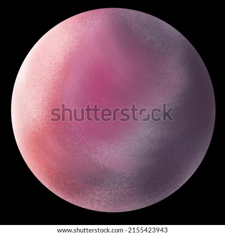 abstract texture spot in pink color. Planet venus in space, hand-drawn with liquid paints with textured spots