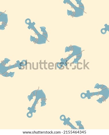 Anchor pattern. Sea pattern for textiles, wallpapers, fabrics.