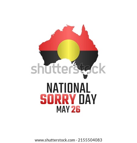 vector graphic of national sorry day good for national sorry day celebration. flat design. flyer design.flat illustration. Royalty-Free Stock Photo #2155504083