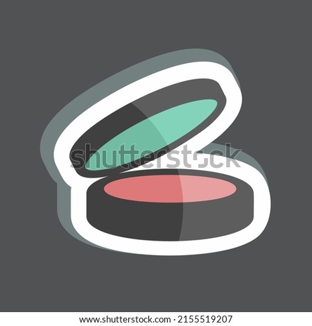 Sticker Blushon. suitable for beauty care symbol. simple design editable. design template vector. simple symbol illustration