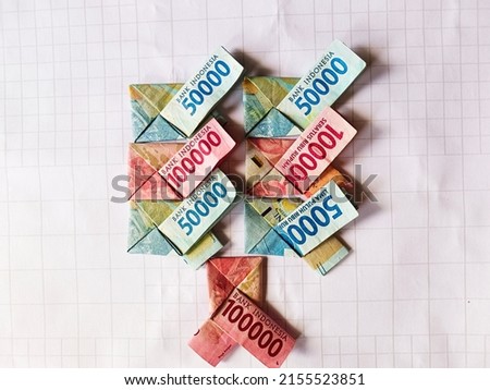 photo of unique folds of banknotes