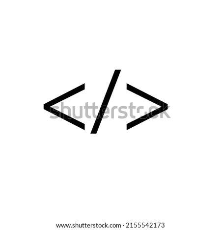 A Script Coding sign - computer programming illustration - Technology vector, command prompt  icon 
