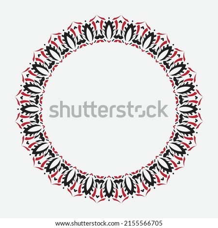 round frame on a white background with modern color