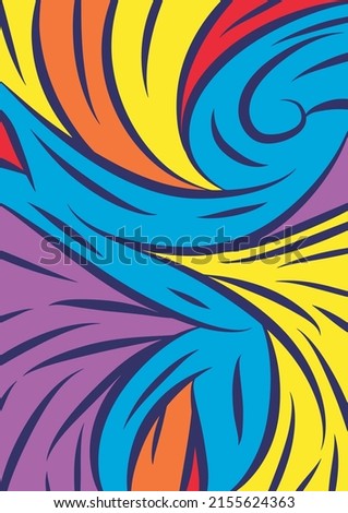 Abstract background wih swirling and waving brush stroke